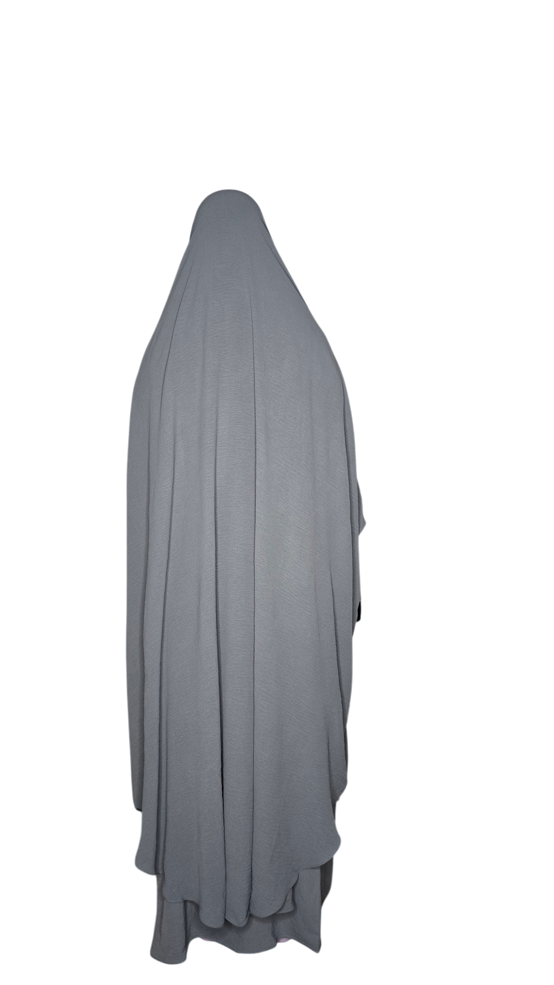Crepe x Jersey Jilbab - Grey