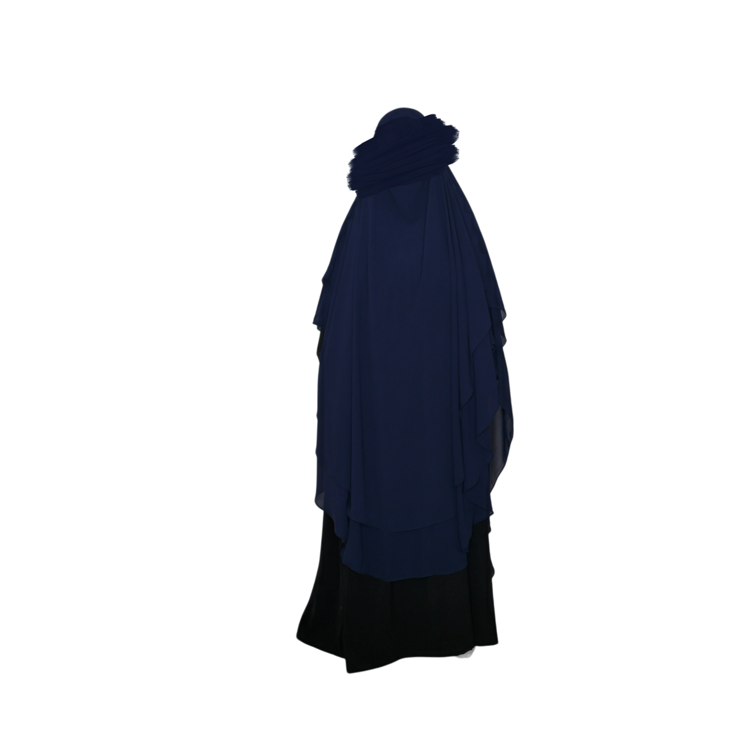 2 Layer - Navy Chiffon Khimar