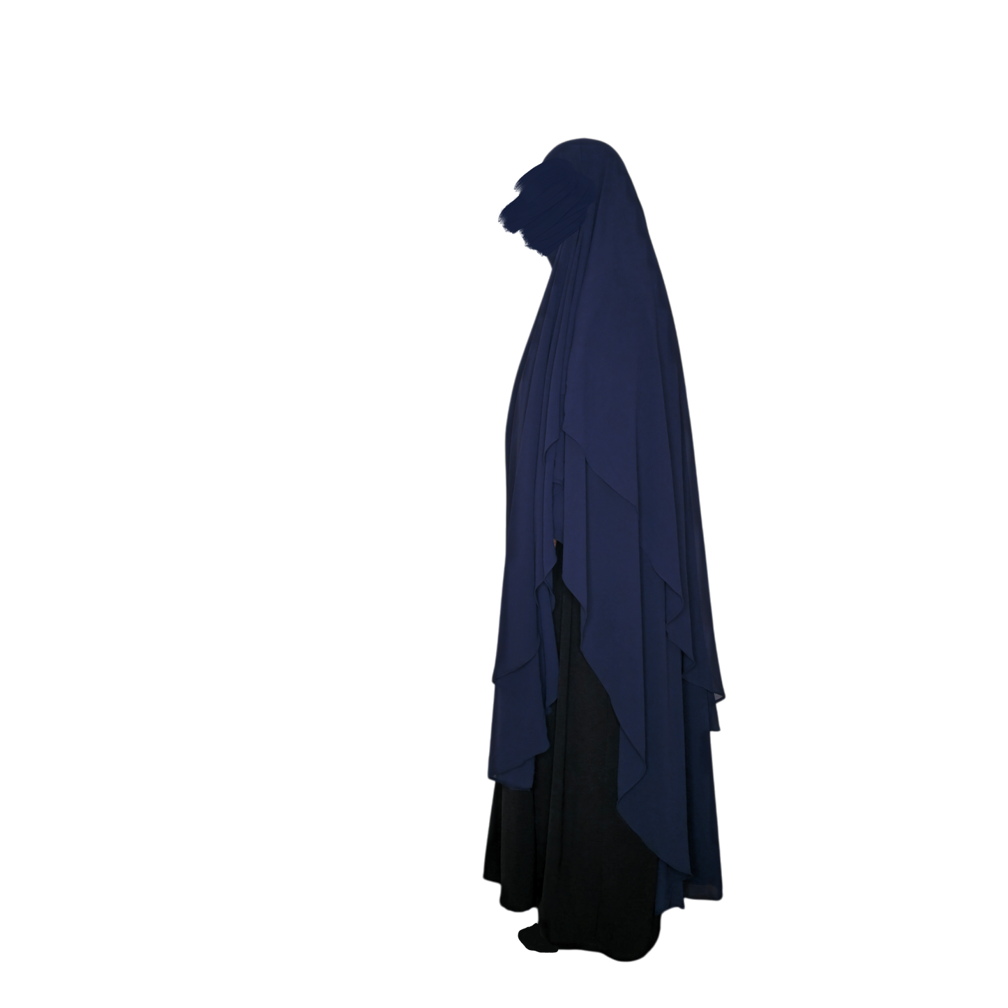 2 Layer - Navy Chiffon Khimar