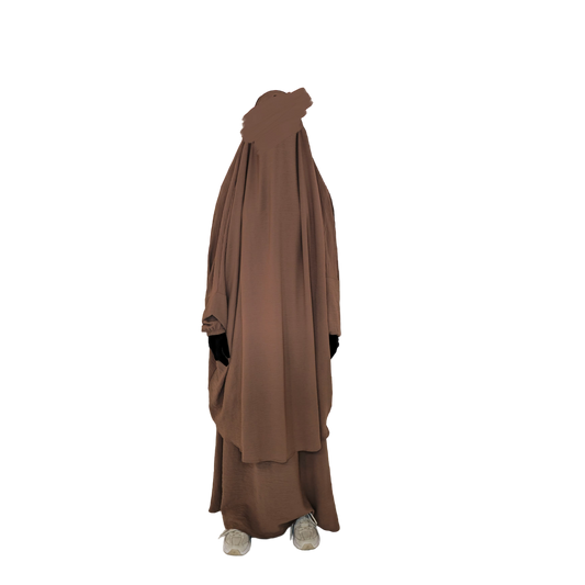 Two Piece Jilbab - Mocha