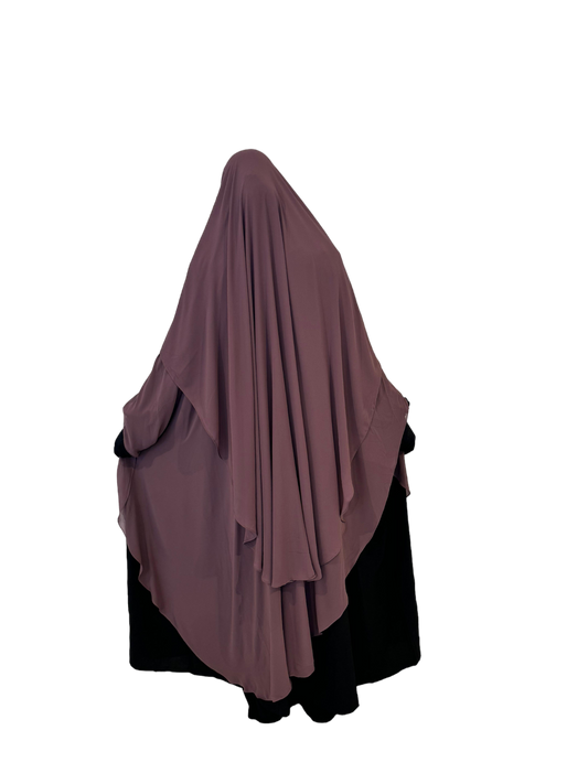 2 Layer - Berry Chiffon Khimar