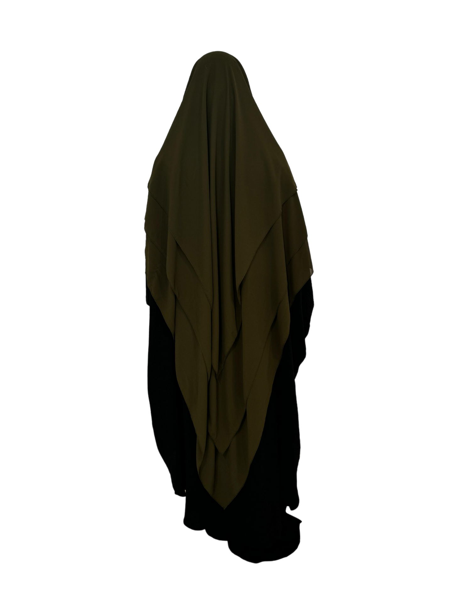 3 Layer - Khaki Chiffon Khimar