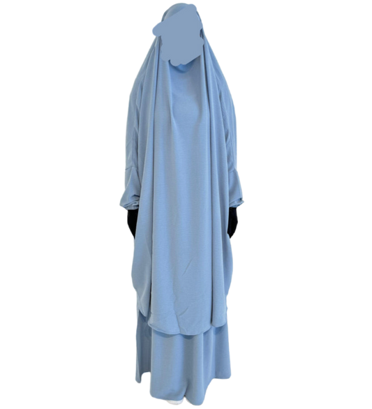 Two Piece Jilbab - Mavi