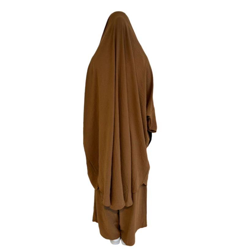 Two Piece Jilbab - Caramel